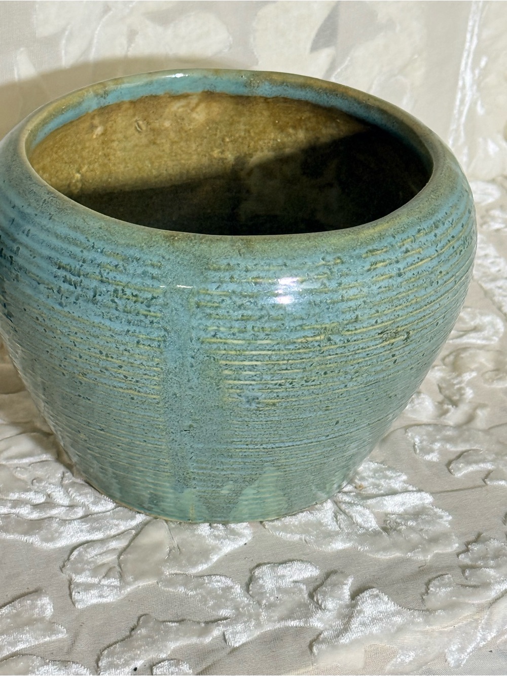 Ceramic Decorative Planter in Seafoam Green - Unbranded